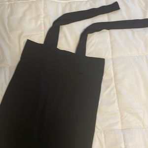 Small Black high waisted skirt with built in adjustable suspenders